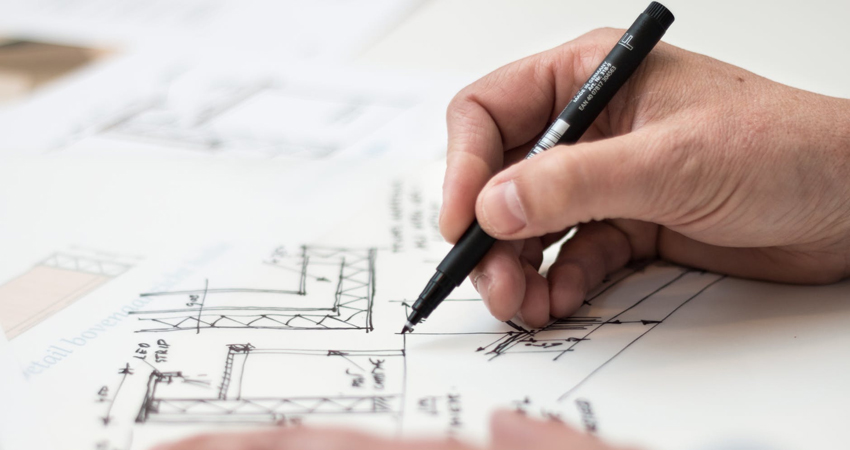 architect designing a house