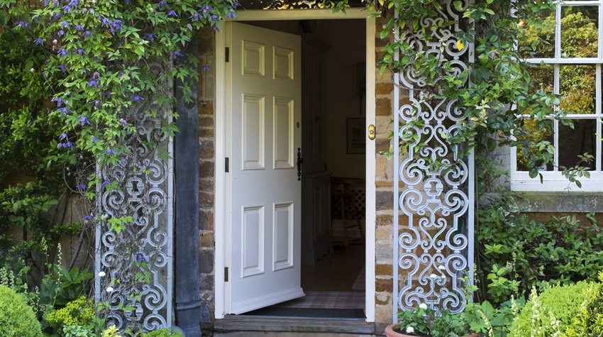 home with front-door open
